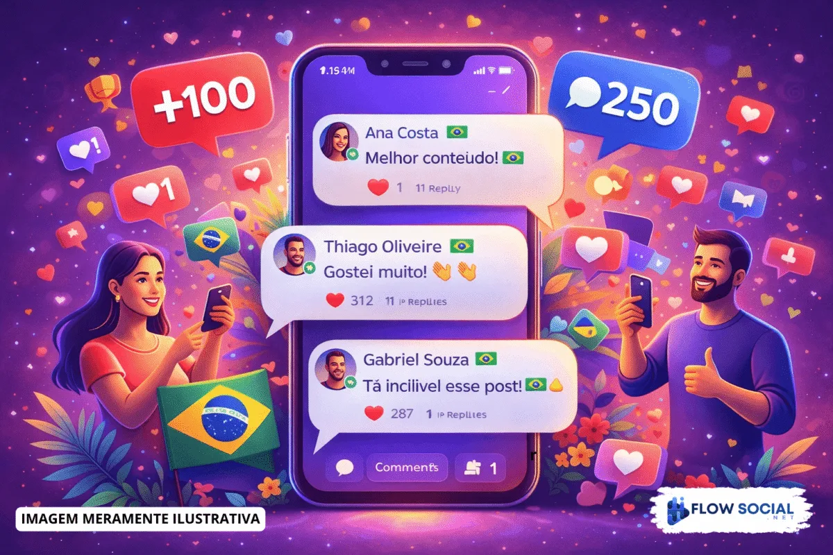 Comentários Personalizados -Flow Social