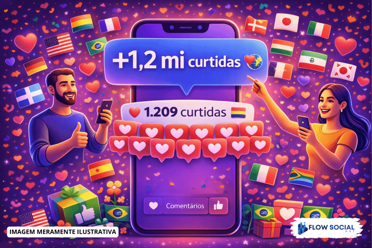 Curtidas Mundiais - Flow Social