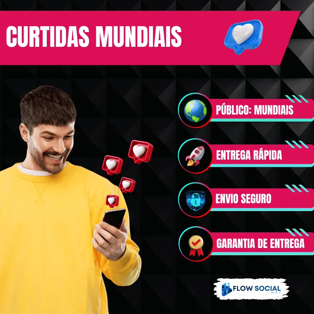 Tiktok - Curtidas Mundiais