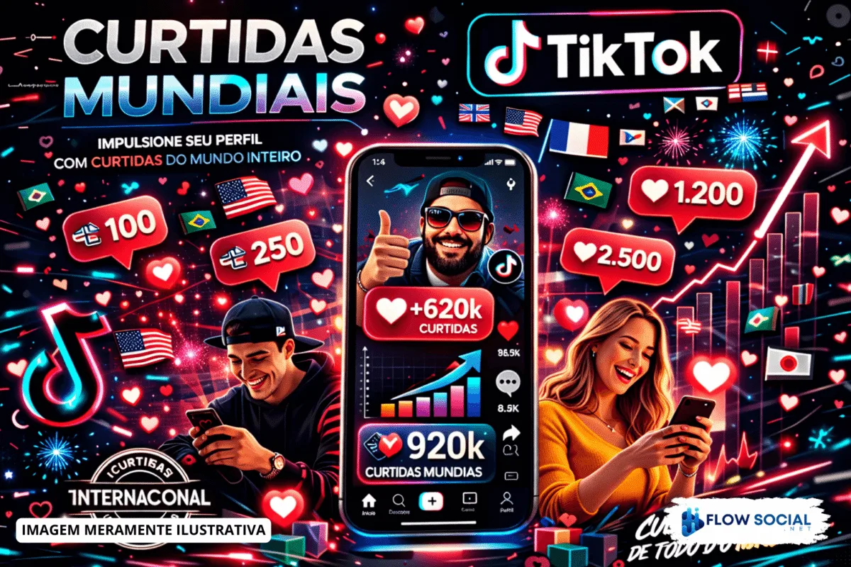 Tiktok - Curtidas Mundiais