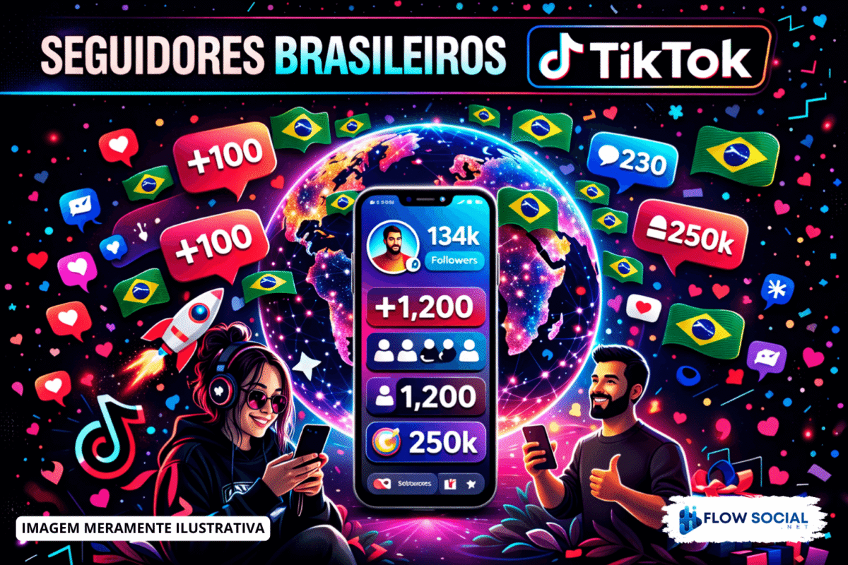 Tiktok - Seguidores Brasileiros - Flow Social