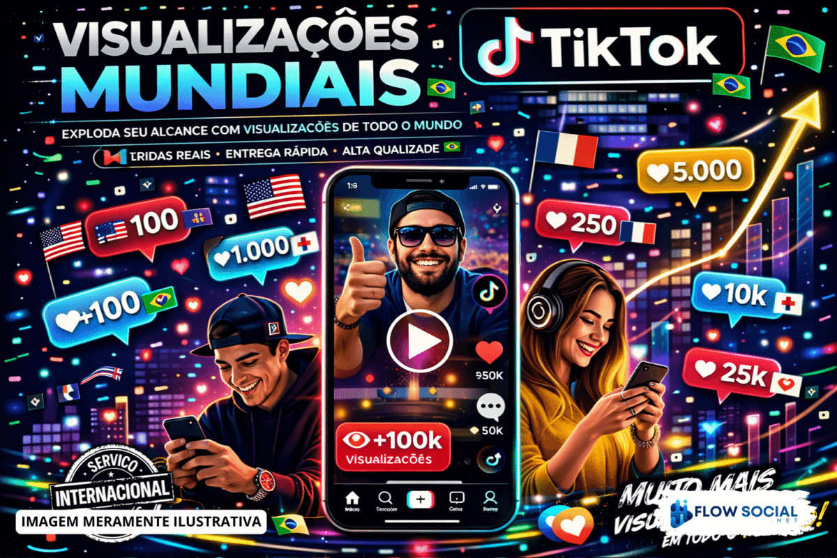 Tiktok - Visualizações Mundiais