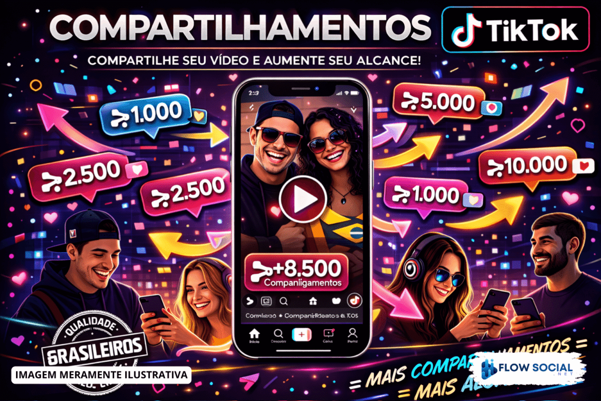 Compartilhamentos de Vídeos no Tiktok